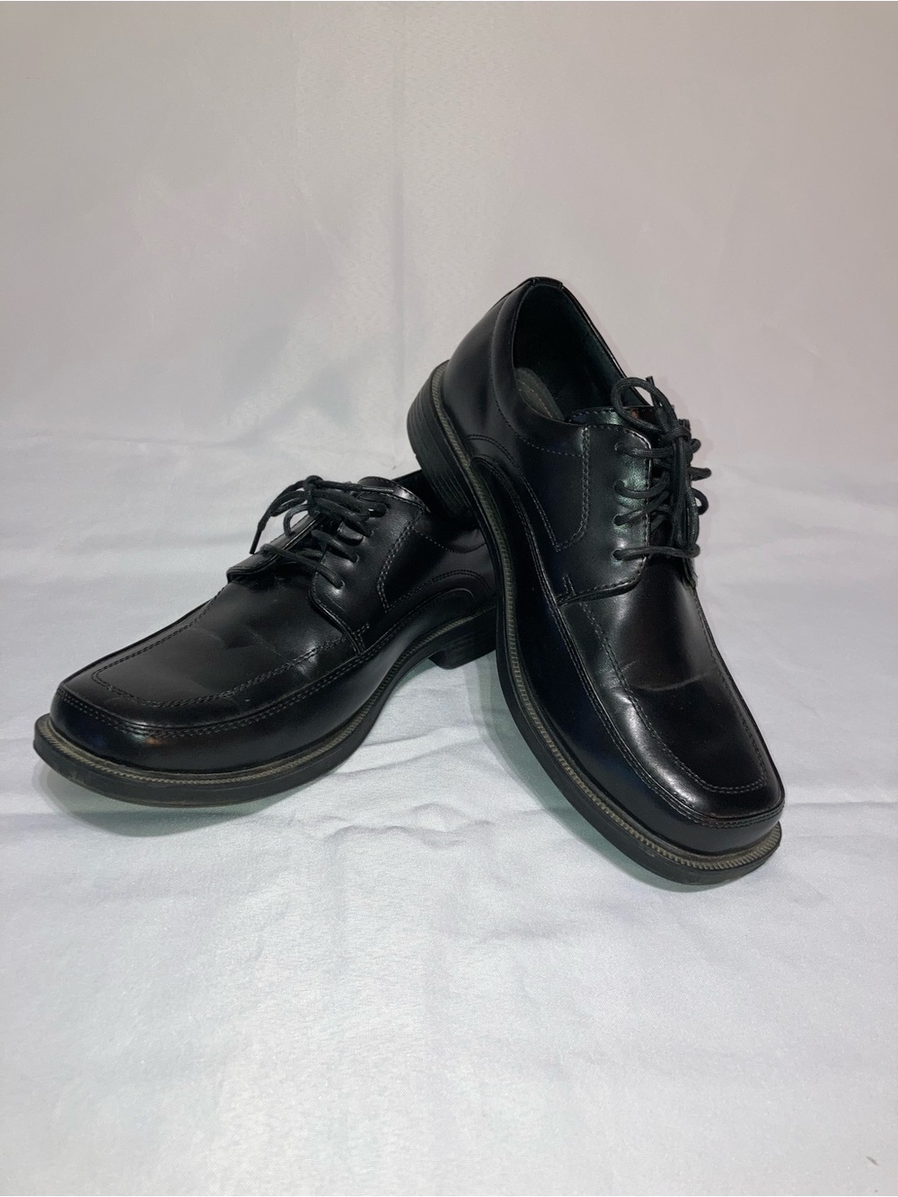 Dexter Black Leather Derby Dress Shoes